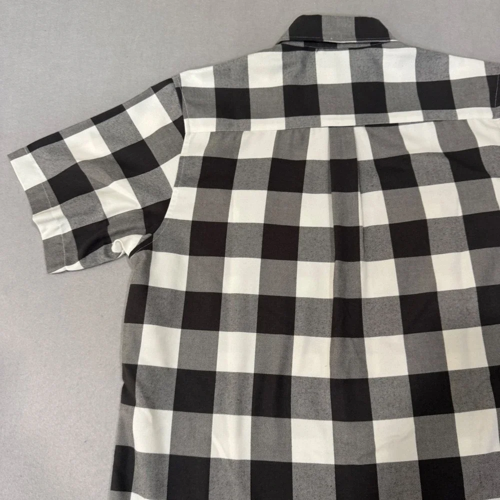 Dixxon Flannel Company Pinnacle Shirt Mens LT Black White Buffalo Check Custom